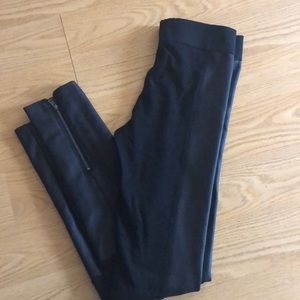 Express leather strip leggings